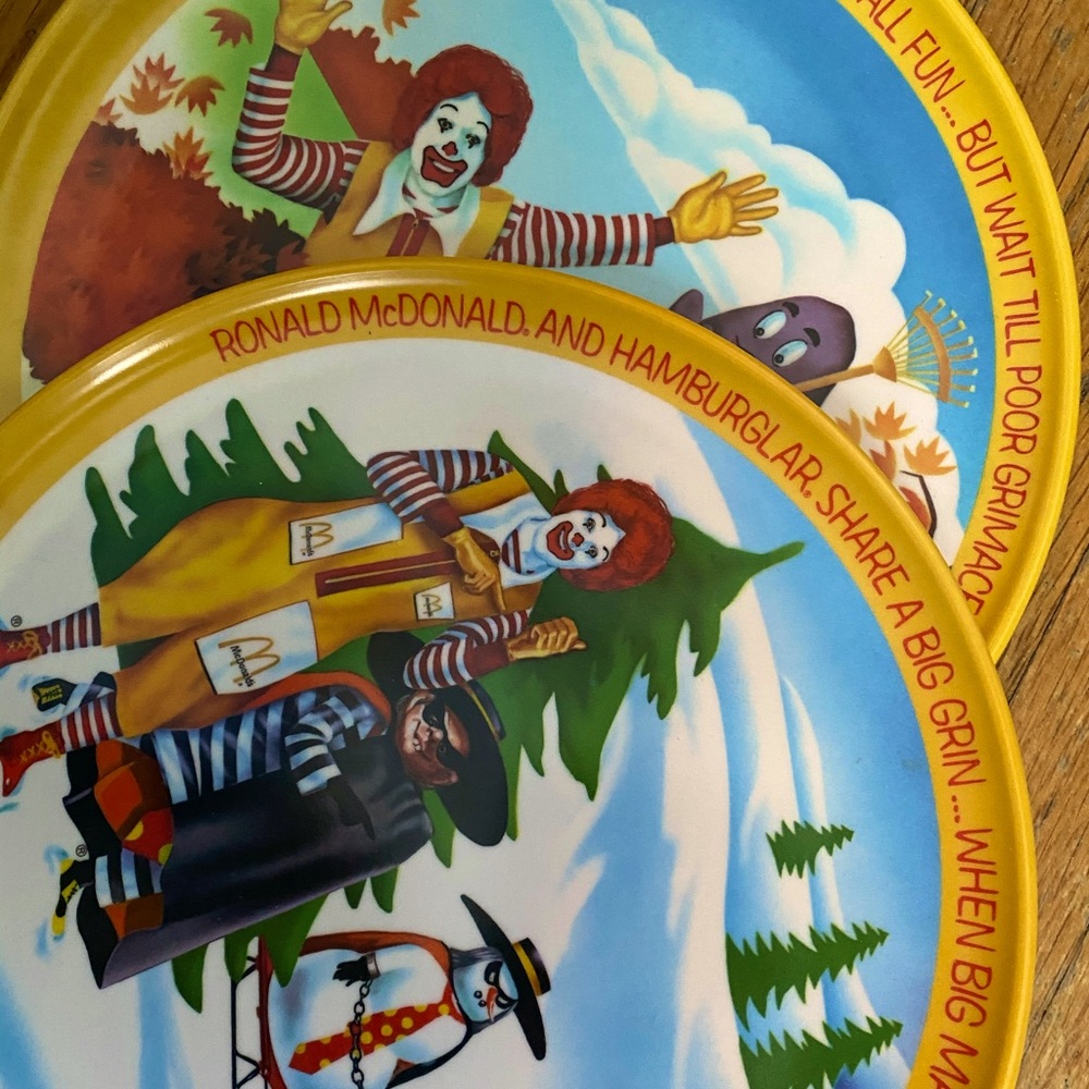 1977 Vintage Ronald McDonald Plates
